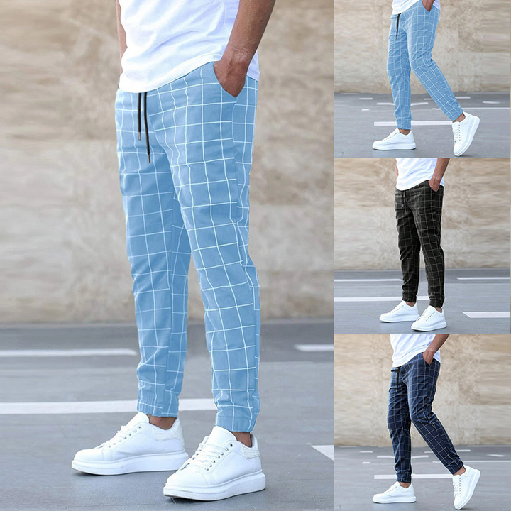 Comfortable Everyday Checkered Trousers for men