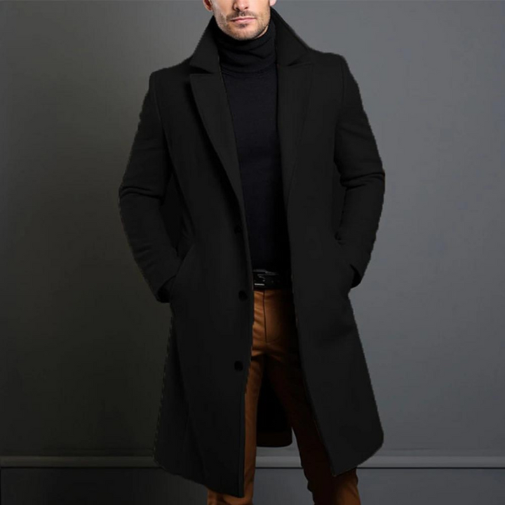 Laurens – Long-sleeved wool coat with pockets