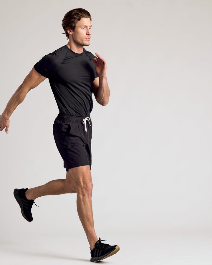 Black 9" Active Quick Dry Shorts