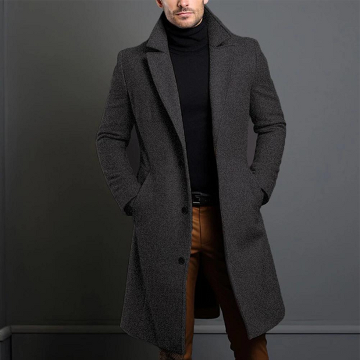 Laurens – Long-sleeved wool coat with pockets