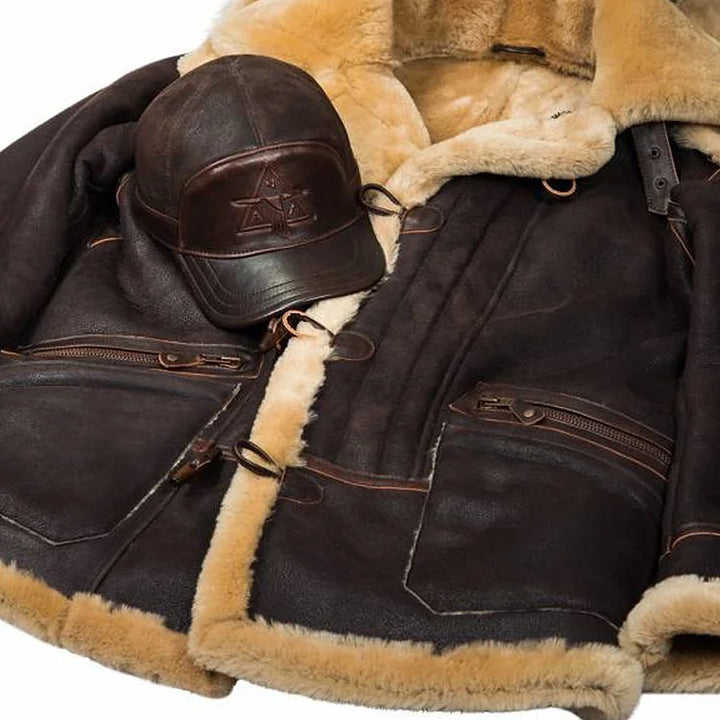 Men's B7 Flying Parka Shearling Leather Coat