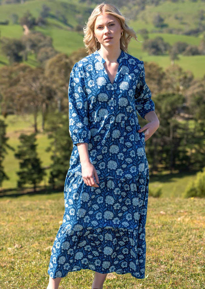 Blue Meadow Tiered Maxi Dress