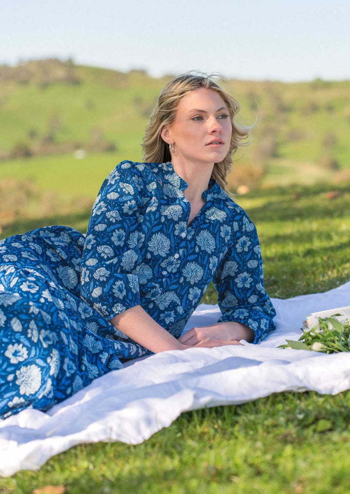 Blue Meadow Tiered Maxi Dress