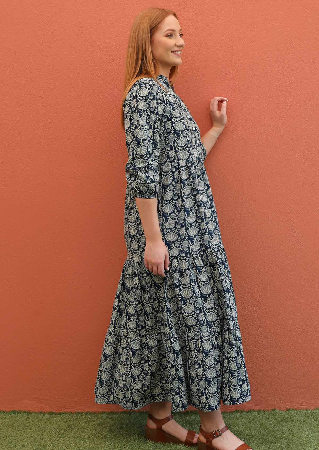 Indigo Tiered Maxi Dress
