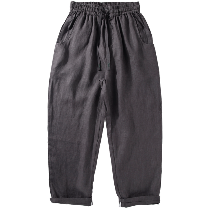 Breathable Straight-Leg Loose Linen Trousers