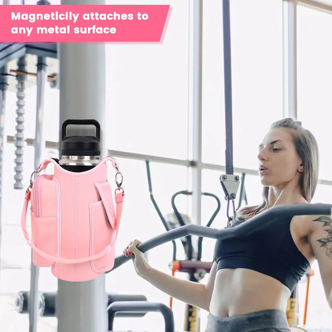 Magnetic Gym Bag Water Bottle Carrier Holder