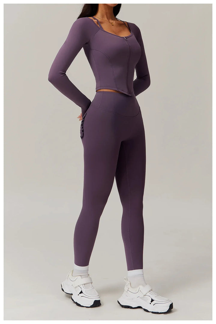 Athletic Slim Thumb Hole Yoga Long Sleeve T-Shirt