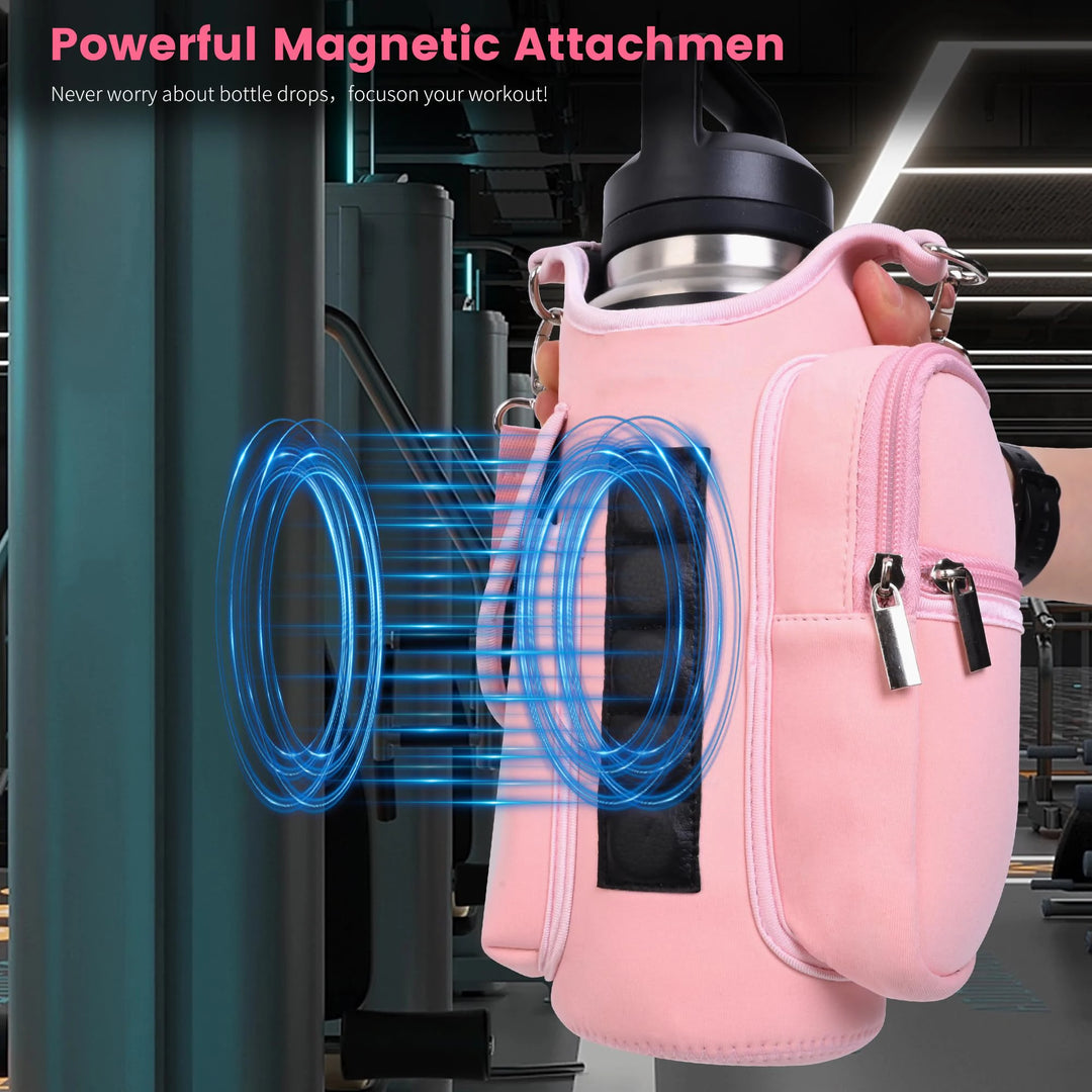 Magnetic Gym Bag Water Bottle Carrier Holder