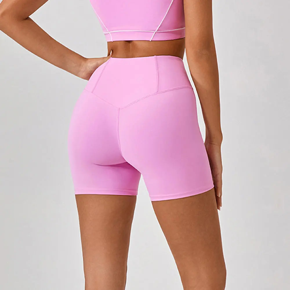 Yoga High Waist Butt Lift Push Up Tight Shorts
