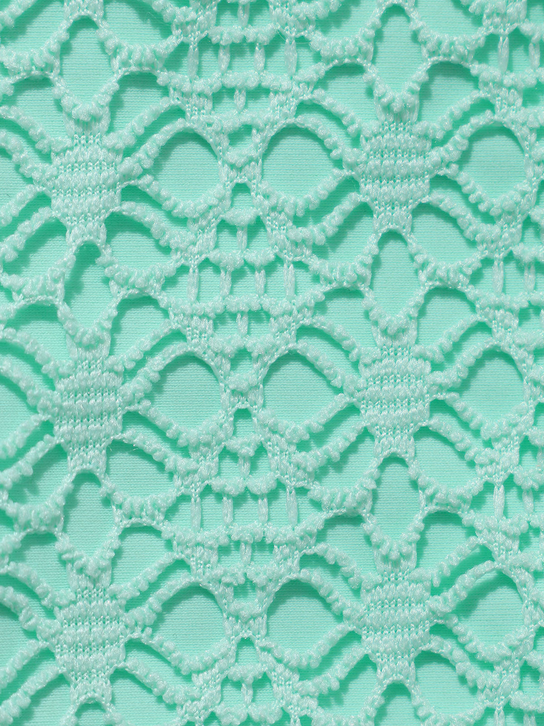Cyan V-Cut Mesh Bikini Bottom