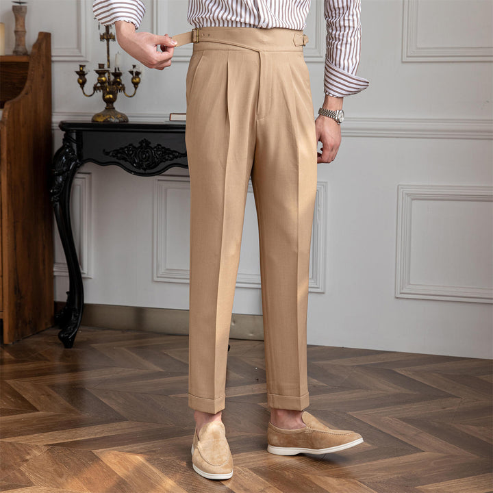 Old Money Straight Leg Pleated Trousers