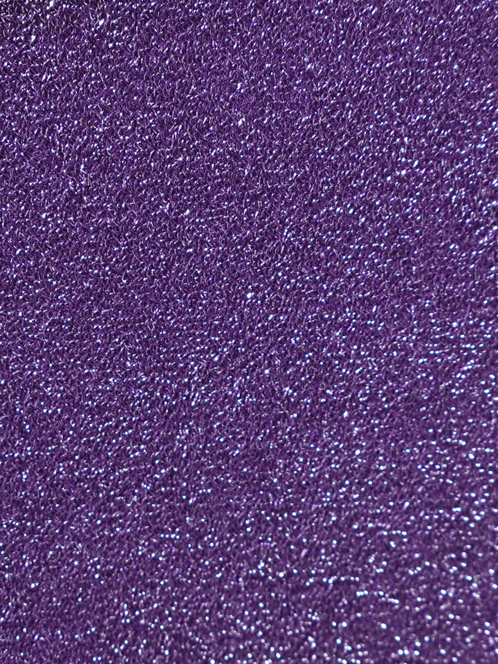 Purple Lurex Cut Out Bikini Top
