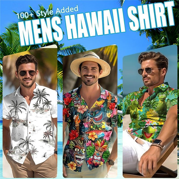 Coconut Tree Landscape Aloha Shirt