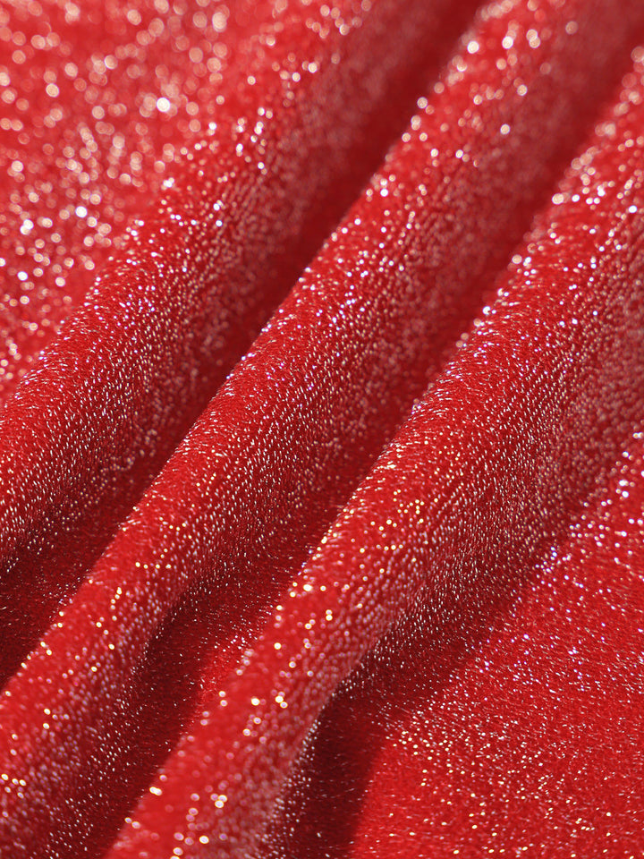 Red Lurex Bikini Bottom