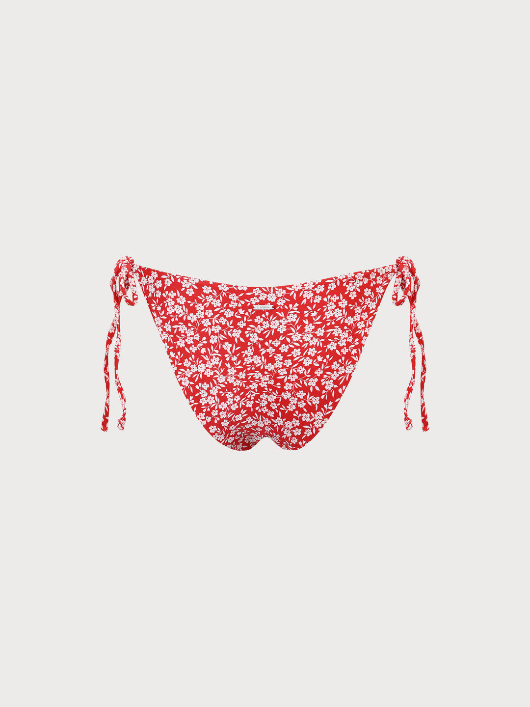 Red Reversible Tie Floral Bikini Bottom