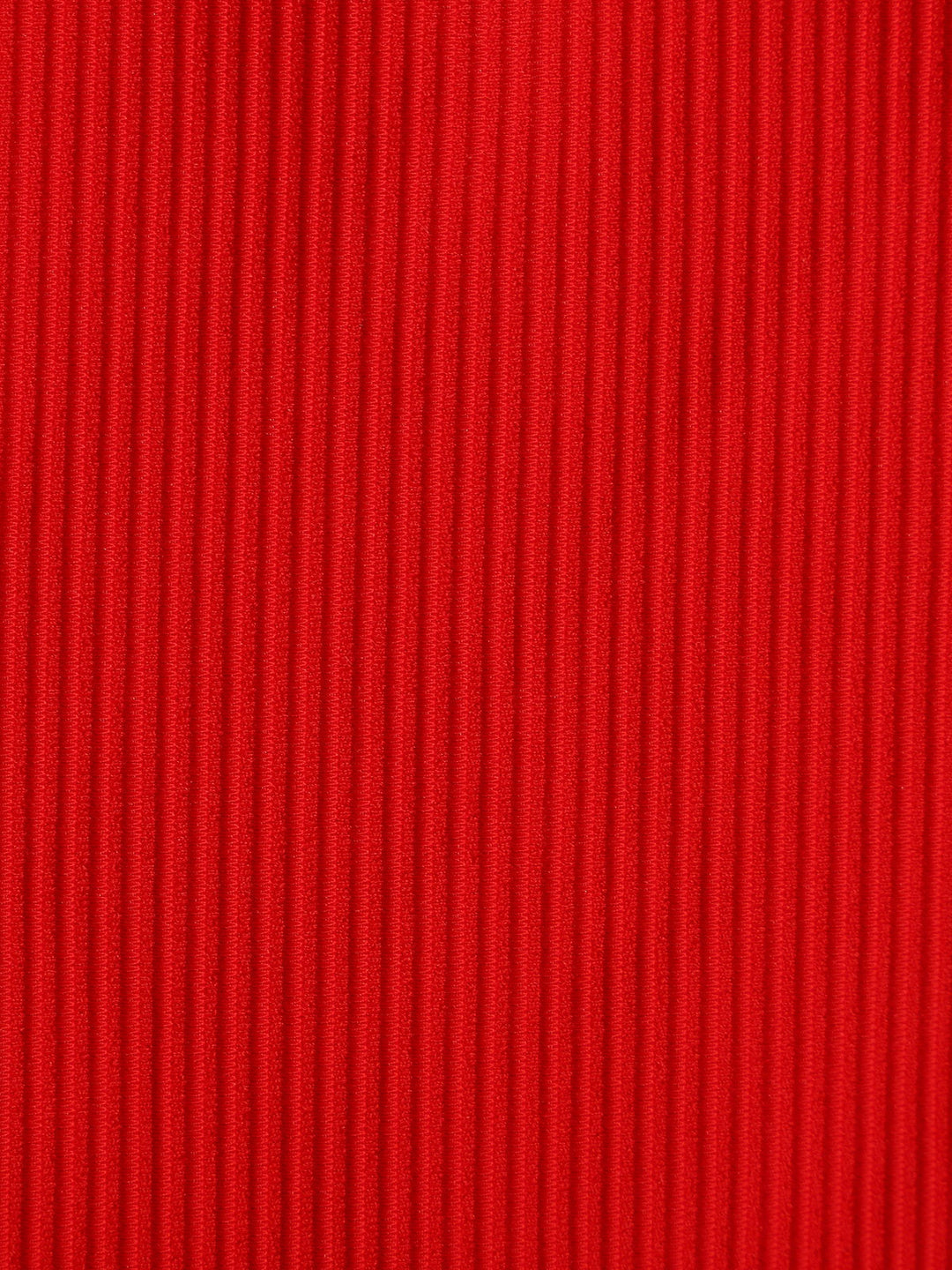 Red Ribbed Knotted One-Piece Swimsuit