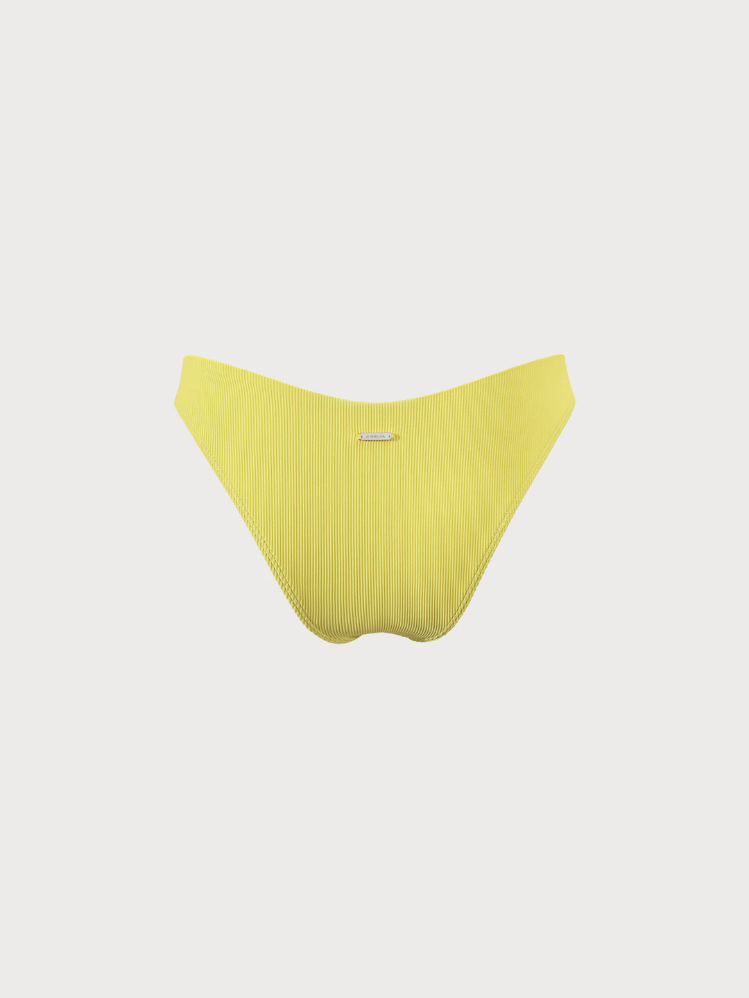 Yellow Solid Low Waisted Bikini Bottom