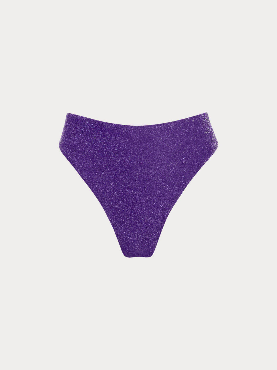 Purple Solid Lurex Bikini Bottom