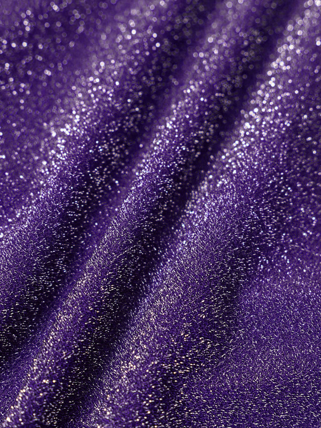 Purple Solid Lurex Bikini Bottom