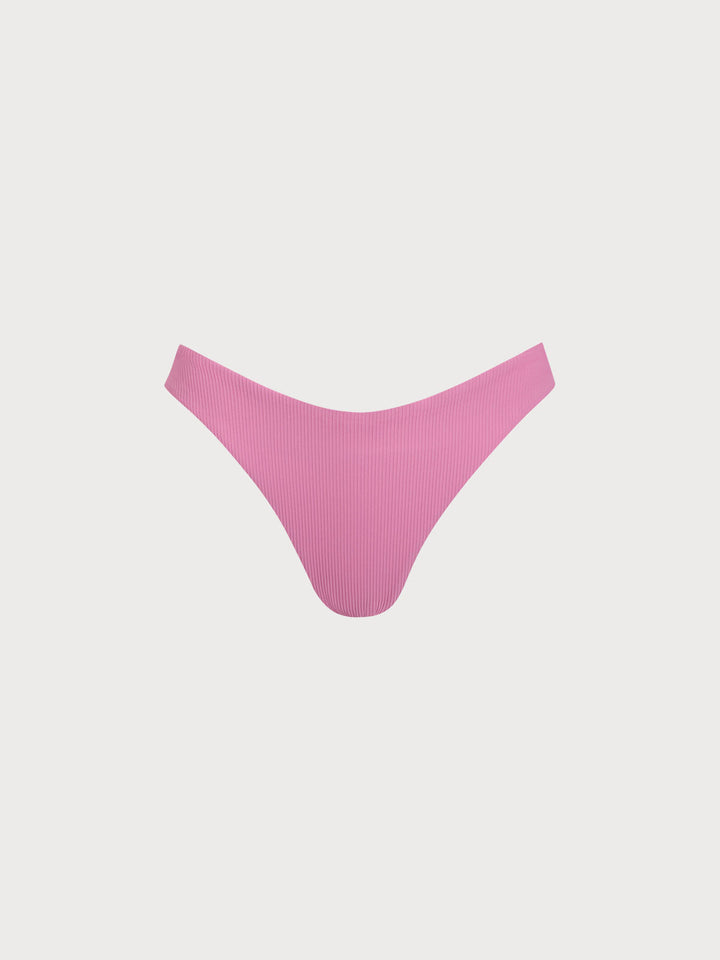 Pink Solid Bikini Bottom