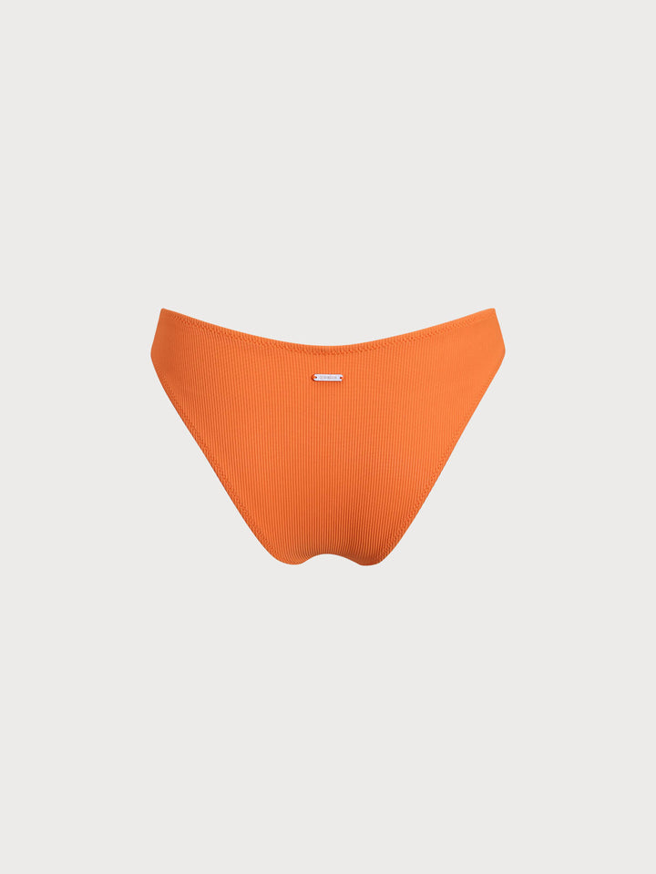 Orange Solid Bikini Bottom