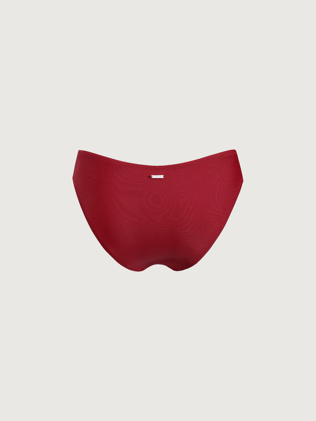 Red Ruched Bikini Bottom