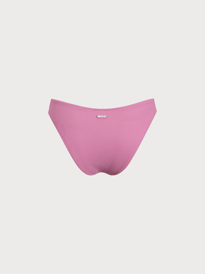 Pink Solid Bikini Bottom