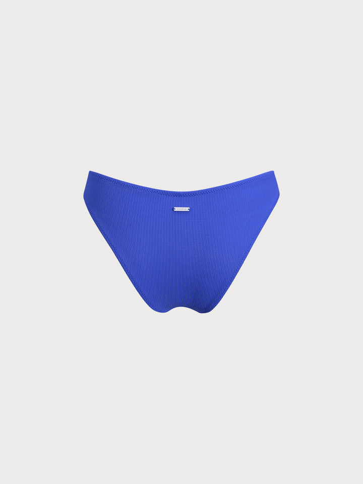 Blue Solid Bikini Bottom
