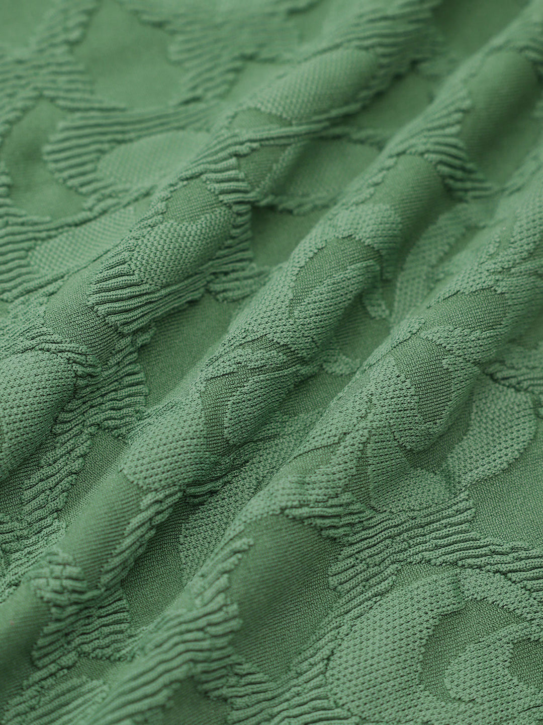 Dark Green Jacquard X Cross Bikini Top