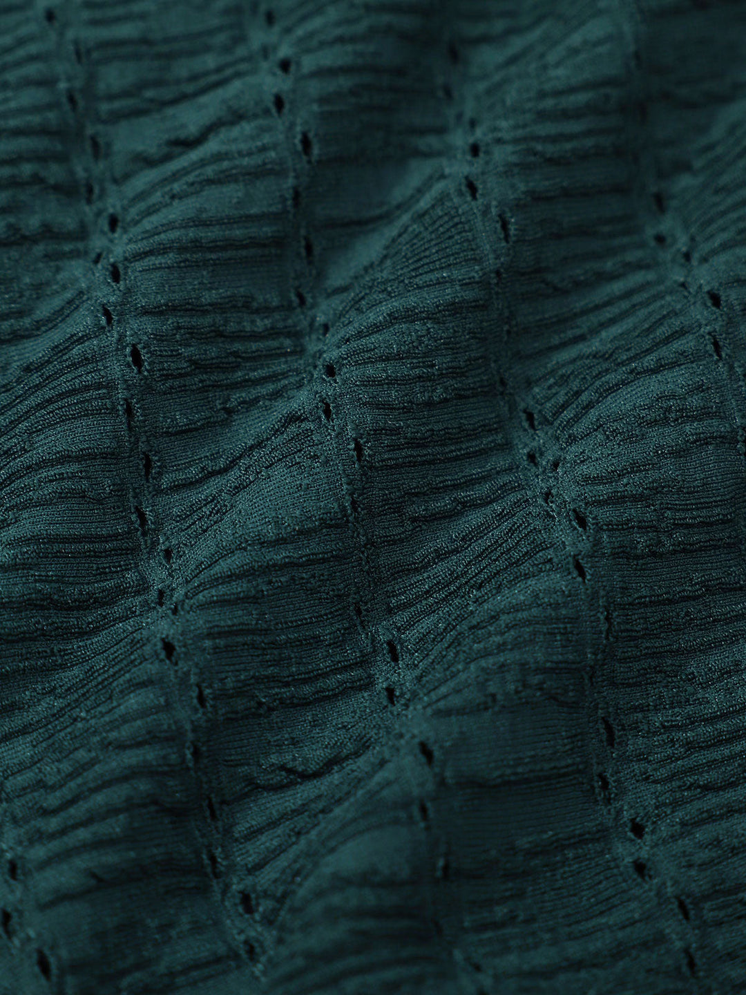 Dark Green Textured U-Ring Bikini Top