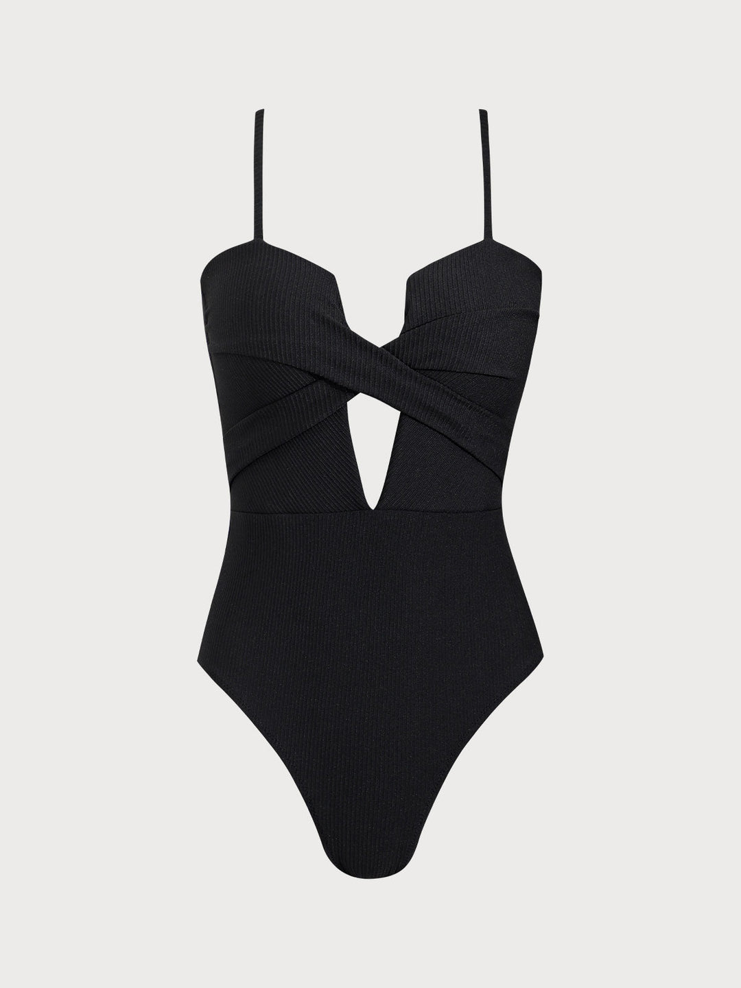 Black Criss-cross One-Piece Swimsuit