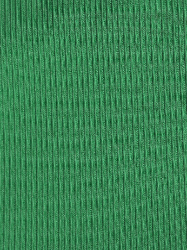 Green Contrast Trim Knotted One-Piece Swimsuit