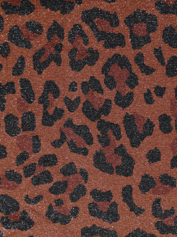 Leopard Print Lurex One-Piece Swimsuit