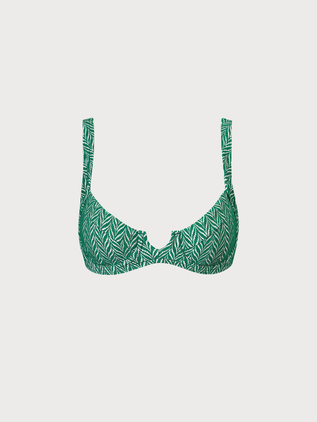 Geometric Textured Underwire Bikini Top